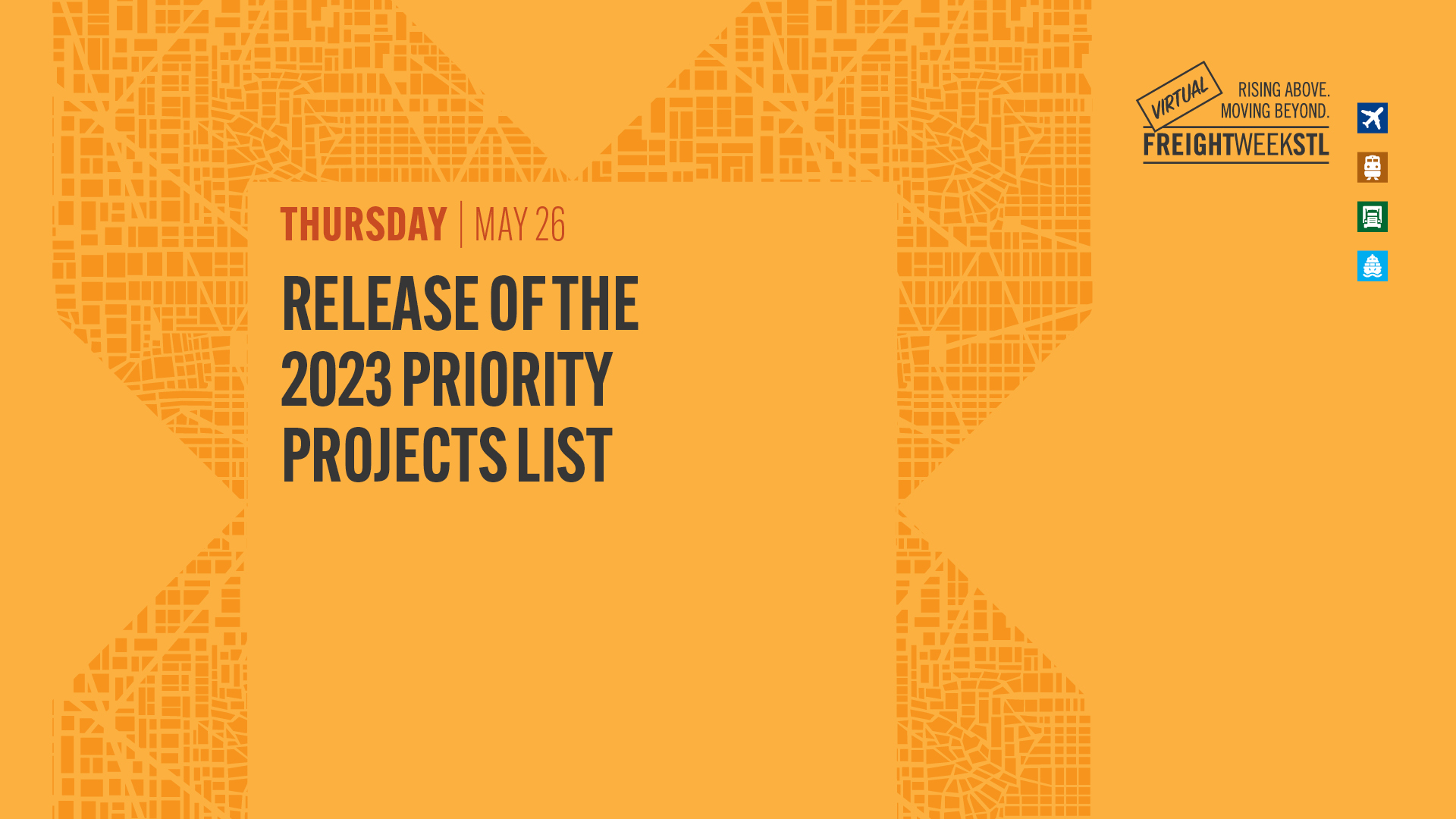Thursday May 26 Release of the 2023 Priority Projects List